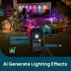 imageLinkind Smart Solar Lights Outdoor Waterproof SL6C DualRing Solar amp USB Charging Solar Spotlights Outdoor Waterproof IP66 Color Changing Spot Light for Yard Tree Landscape House 4 Pack1 pack