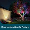 imageLinkind Smart Solar Lights Outdoor Waterproof SL6C DualRing Solar amp USB Charging Solar Spotlights Outdoor Waterproof IP66 Color Changing Spot Light for Yard Tree Landscape House 4 Pack4 pack