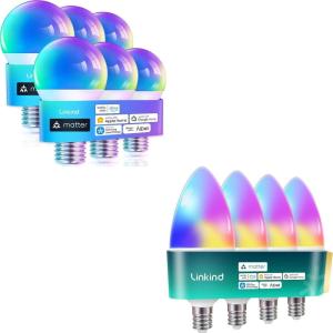 imageLinkind A19 Matter Smart Light BulbsMatter B11 Candelabra Bulbs
