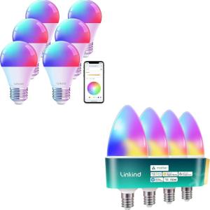 imageLinkind A19B11 Smart Light Bulbs Smart Bulb that Work with Alexa amp Google Home LED Light Color Changing