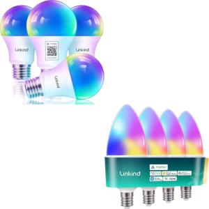 imageLinkind Matter A19B11 Smart Light Bulb Smart Bulbs Work with Apple Home Siri Alexa Google SmartThings