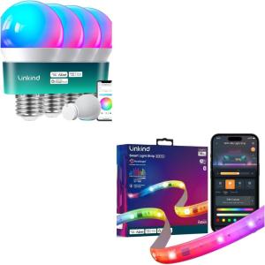 imageLinkind Smart Light Bulbs A19 and 10ft Smart LED Strip Lights Compatible with Alexa amp Google Home