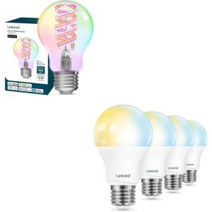 imageLinkind Smart Light Bulbs Warm White to Daylight 2700K6500K amp Matter A19 Smart Edison Bulb