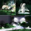imageLinkind Solar Lights Outdoor Waterproof IP65 StarRay DusktoDawn Outdoor Solar Lights 3 Lighting Modes Solar Spot Lights Outdoor for Garden Yard Landscape Daylight 4 PackCool White