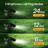 imageLinkind Solar Lights Outdoor Waterproof IP65 StarRay DusktoDawn Outdoor Solar Lights 3 Lighting Modes Solar Spot Lights Outdoor for Garden Yard Landscape Daylight 4 PackCool White