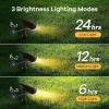 imageLinkind Solar Lights Outdoor Waterproof IP65 StarRay DusktoDawn Outdoor Solar Lights 3 Lighting Modes Solar Spot Lights Outdoor for Garden Yard Landscape Daylight 4 PackWarm White
