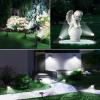 imageLinkind Solar Lights Outdoor Waterproof IP65 StarRay DusktoDawn Outdoor Solar Lights 3 Lighting Modes Solar Spot Lights Outdoor for Garden Yard Landscape Daylight 4 PackCool White