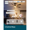 image:imageLinkind Matter 52 Smart Ceiling Fan with Lights and Remote Work with Alexa 32Zone Aurascape RGB DC Motor 4 Modes for Bedroom Living Room 1800K6500K White IndoorCovered Outdoor Medium Walnut