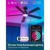image:imageLinkind Matter 52 Smart Ceiling Fan with Lights and Remote Work with Alexa 32Zone Aurascape RGB DC Motor 4 Modes for Bedroom Living Room 1800K6500K White IndoorCovered Outdoor Medium Walnut