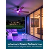 image:imageLinkind Matter 52 Smart Ceiling Fan with Lights and Remote Work with Alexa 32Zone Aurascape RGB DC Motor 4 Modes for Bedroom Living Room 1800K6500K White IndoorCovered Outdoor Medium Walnut