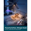 image:imageLinkind Matter 52 Smart Ceiling Fan with Lights and Remote Work with Alexa 32Zone Aurascape RGB DC Motor 4 Modes for Bedroom Living Room 1800K6500K White IndoorCovered Outdoor Medium Walnut