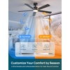 image:imageLinkind Matter 52 Smart Ceiling Fan with Lights and Remote Work with Alexa 32Zone Aurascape RGB DC Motor 4 Modes for Bedroom Living Room 1800K6500K White IndoorCovered Outdoor Medium Walnut