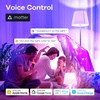 image:imageLinkind Smart Light Bulbs Matter LED Color Changing Light Bulbs A19 E26 RGB Smart Light Bulbs A19 LED Light Bulb 60W Equivalent Light Bulbs 9W 2700K Soft White